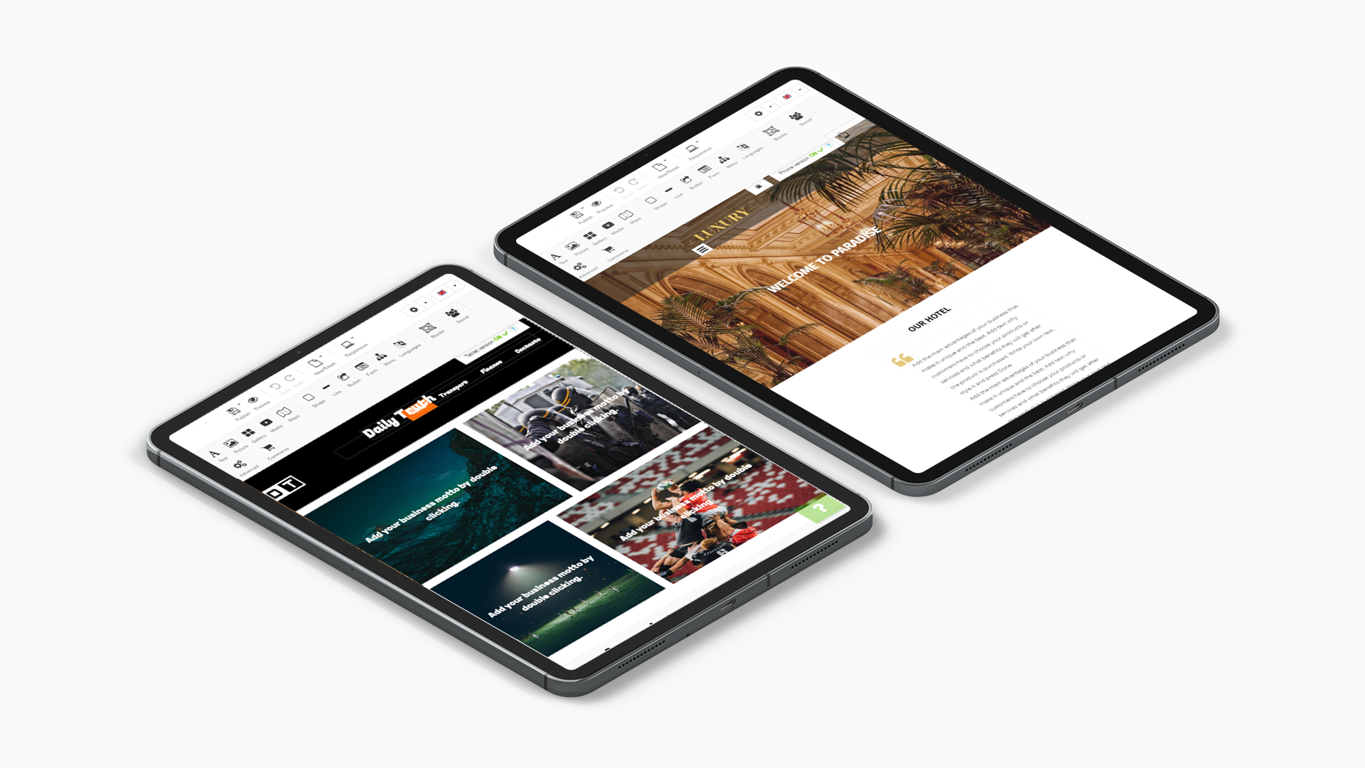 Nak Builder on Tablet